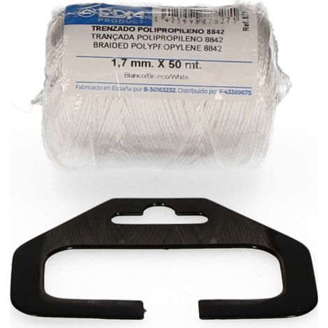 BOBINA TRENZADA POLIPROPILENO 8842 50m BLANCO EDM (1/3)