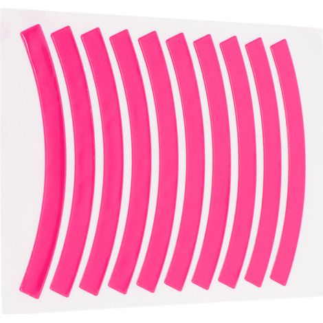 Autocollants Fluorescents Sécurité pour Draisienne - Bandes Réfléchissantes Roue Vélo Enfant - Accessoires Équilibre Fille Rose (1/5)