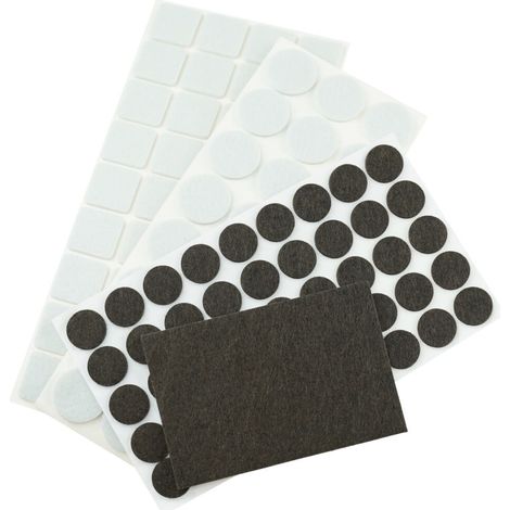 Patins en feutre autocollants DEDRA 106 pièces - protection des meubles et des surfaces