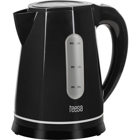 Bouilloire électrique TEESA, 2200 W, noire, 1,8 L (1/4)