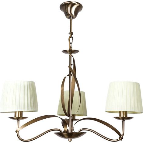 detroit plafonnier dede 3xe14 h.reg.xd.60cm cuir/beige (1/2)