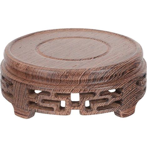 Étagère en bois antique, présentoir pour vases et petites tasses à thé, décoration intérieure-7.00X7.00X4.00CM-Light Brown