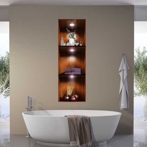 Sticker effet 3D Salle de bain Ambiance spa 30 x 90 cm (1/5)