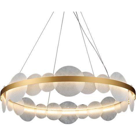 Nube Lámpara Colgante 60cm 75W LED Latón Blanco Orientable 3000K-6000K (1/5)