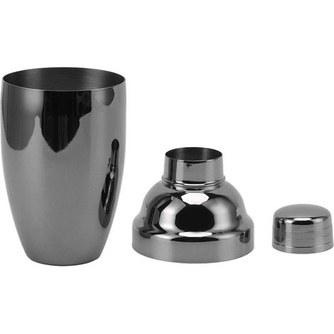 Shaker à Cocktail en Acier Inoxydable - Agitateur pour Boissons Mixtes et Thé au Lait - Noir (1/5)