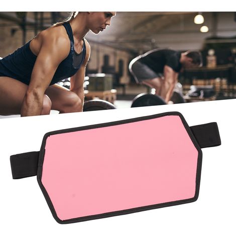 Hüftstreckgürtel mit Hantelhalterung für Gesäßmuskeltraining – Weiches PU-Material – 188 g, ultraleicht – Belastbarkeit bis 181 kg – Ideal für Hüftdrücken, Kniebeugen und Gesäßbrücken (Pink) (1/5)