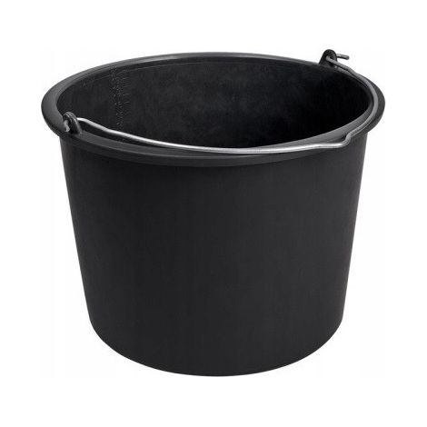 Seau PVC 16 L à poignée métallique noir Bradas KTW16 (1/3)