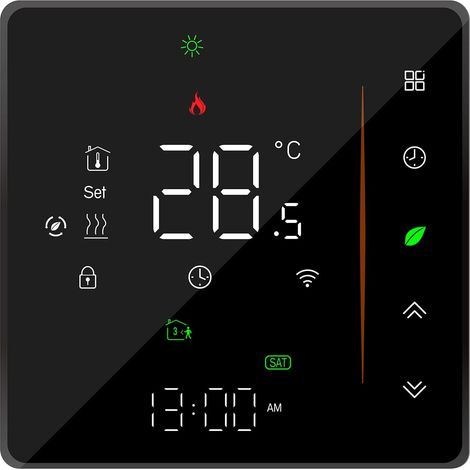 Thermostat intelligent WiFi - Thermostat d'ambiance - Programmable - Prise en charge de l'application - Commande vocale compatible avec Alexa / Google Home - Pour eau / chauffe-eau 5 A (1/5)