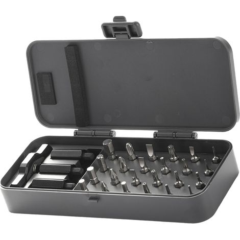 Coffret embouts tournevis à cliquet aimanté 24 en 1 pour réparation meubles et PC, poignée amovible (1/5)