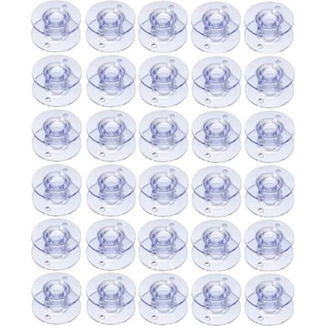 Lot de 30 bobines en plastique pour machine à coudre Brother Style SA156 (1/5)