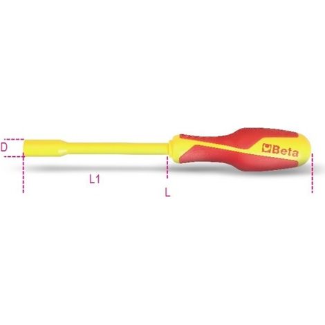 BETA  943MQ 13 MM CHIAVE A BUSSOLA ESAGONALE ISOLATA IMPUGNATURA GRIP 1000 V
