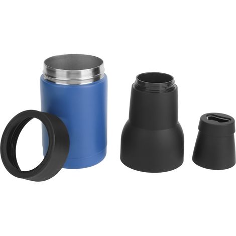 Doppelwandige Vakuumisolatoren aus Edelstahl für Bierflaschen, Kühler mit rutschfestem Boden und Flaschenöffner für 300-400-ml-Dosen, blaue Farbe (1/5)