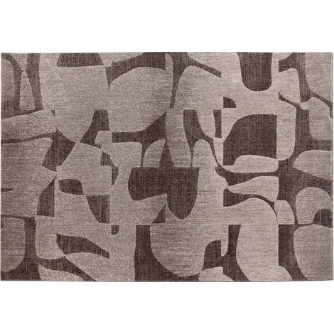 VIVARAISE - Tapis Vivaraise Kiara - Polyester recyclé gris carbone 160 x 230 cm (1/5)