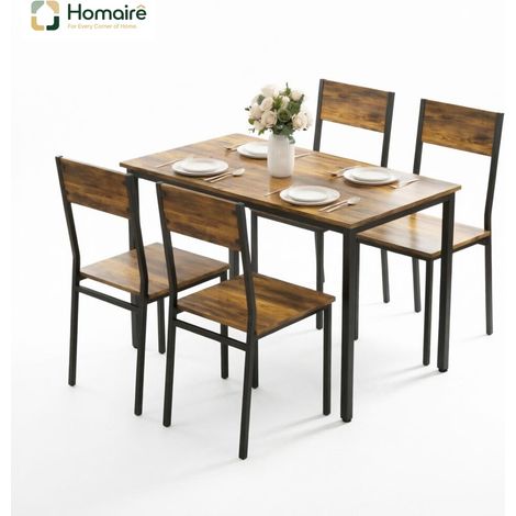 Schwarzer Esstisch 108 x 60 x 76 cm HOMAIRE (1/5)
