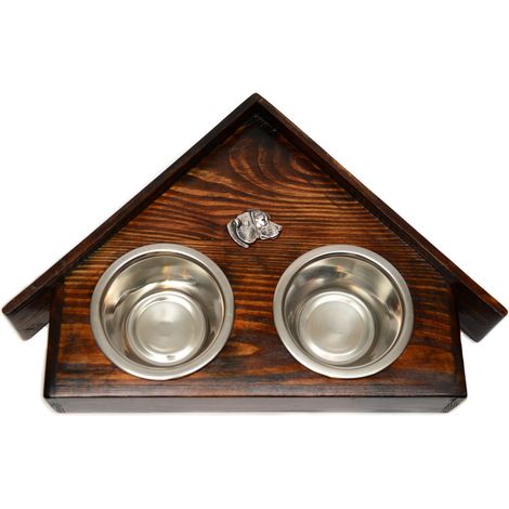 Beagle - supporto in legno con ciotole per cani, ciotole decorative per cani, un regalo per l'adozione di un cane di Art-Dog (1/5)