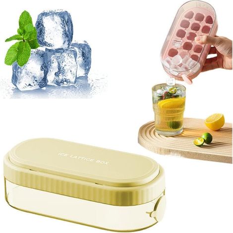 à glaçons 18 compartiments en silicone avec couvercle - Remplissage (1/5)