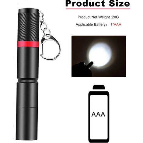Mini lampe torche LED, perles LED XPE de haute qualité, étanche IP67, lampe portable en forme de stylo, lampe de secours. (1/4)