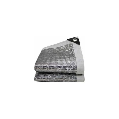 Toile d'ombrage en aluminium réfléchissant à 99 % - Couverture de parasol avec filet à œillets - Filet d'ombrage en tissu 1 x 3 m (1/5)