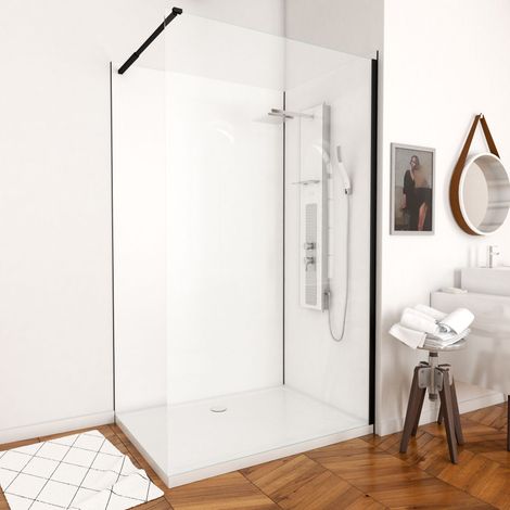 Paneles murales blancos 120+90 - Perfiles negros y Plato acrilico 120x90