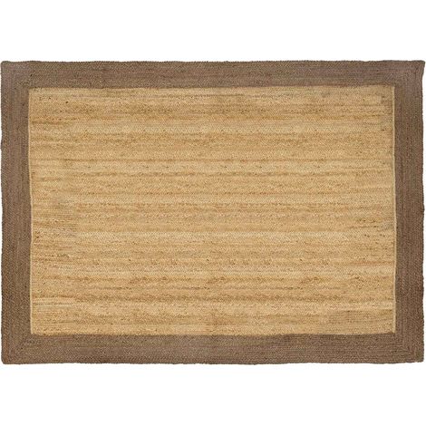 vidaXL Tappeti per area Grigio 160 x 230 cm Juta
