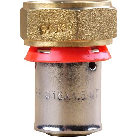 Raccord PER à sertir femelle écrou fixe 1/2" (15/21) Tube Ø16 - IBP Bänninger (1/4)