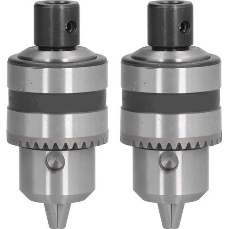 Deux jeux de mandrins de perceuse robustes, outils de conversion de clé en alliage d'aluminium à trois mâchoires, 1/2 pouce (1,5-10 mm). (1/5)