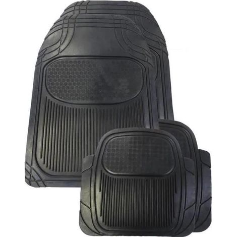 hp-autozubehor Alfombrilla de coche resistente de caucho negro