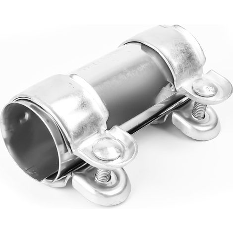 Collier de serrage pour tuyau d'échappement en acier inoxydable Ø 45 mm x 120 mm - Colliers de serrage avec double collier de serrage - Système d'échappement universel - Résistant à la corrosion (1/5)