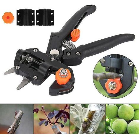 Sécateur de greffage - Outil de coupe - Noir - Acier à outils - 215x106 mm - 1 pièce (1/4)