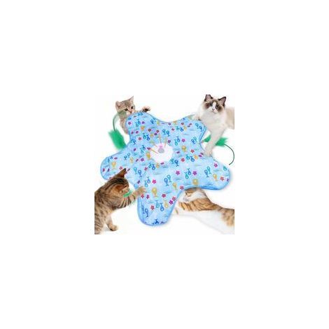 Jouet Chat Interactif,Jouet pour Chat Rechargeable et Silencieux,Jeux pour Chat de Chasse avec 3 Plumes Remplaçables (1/5)