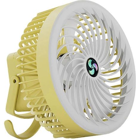 Ventilateur de camping portable USB à 3 vitesses avec lumière LED (1/4)
