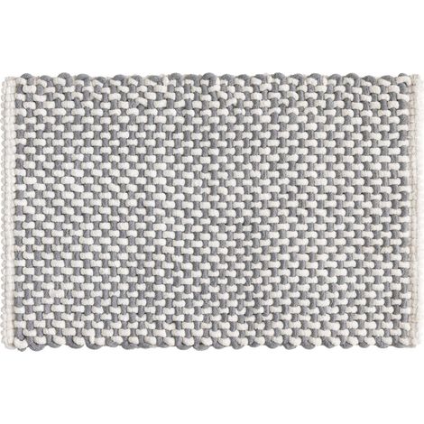 Tapis de bain en polycoton chenille ultra-absorbant Naturel 50x80 cm (1/5)