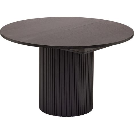 Table à Manger Extensible "Toscana" 120-160cm Chêne & Noir (1/5)
