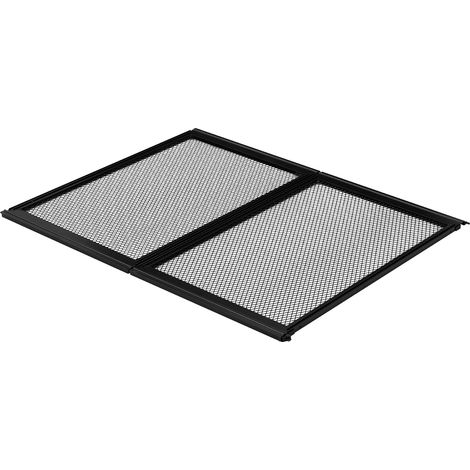 Mophorn RV Screen Door Protector, 622.3 x 508 mm Grille, Simple Installation and Removal, Durable Ventilated Mesh, Aluminum Alloy Entry Guard for Pet Safety, Black