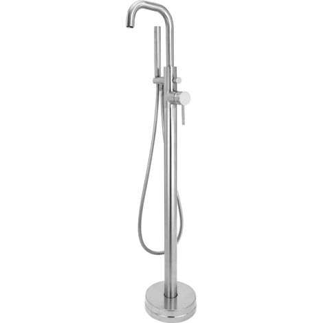Core Chrome Finish Round Style Freestanding Bath Shower Mixer Bathroom Tap (1/2)