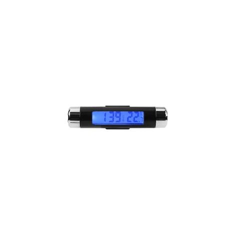 Horloge numérique et thermomètre pour voiture, moniteur multifonction LCD portable 2 en 1 pour automobile