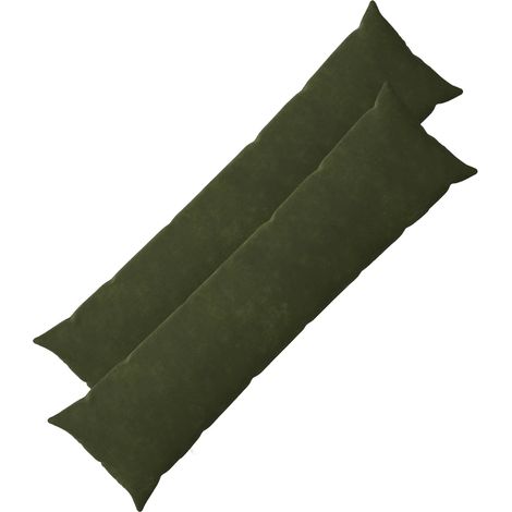 vidaXL Coussin avec oreiller HEERLEN 2 pc Vert Fleece en microfibre (1/5)
