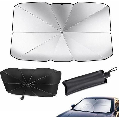 Pare-soleil de voiture - Pare-soleil réfléchissant - Pare-soleil pliable pour pare-brise - Protection UV - Toile d'ombrage - Pare-soleil de voiture - Protection solaire - Toiles d'ombrage - Pare-solei (1/5)