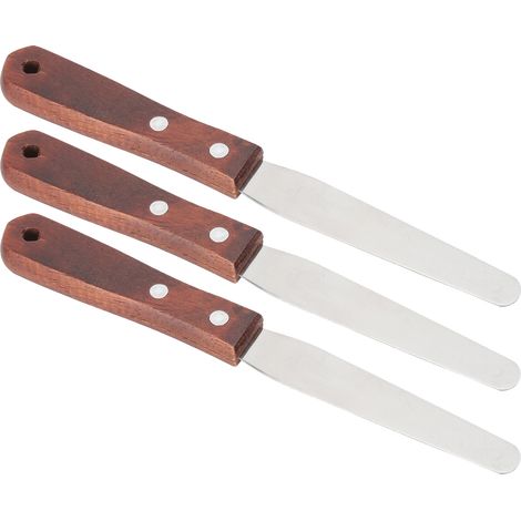 Lot de 3 spatules de cire en acier inoxydable pour épilation, applicateurs de cire réutilisables pour peau lisse, outils professionnels de rasage corporel (1/5)