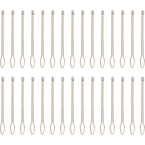 Packung mit 30 elastischen Kordeleinfädlern, einfach zu bedienendes, rostfreies Einfädelwerkzeug zum Einfädeln von Garn und Wolle (1/5)