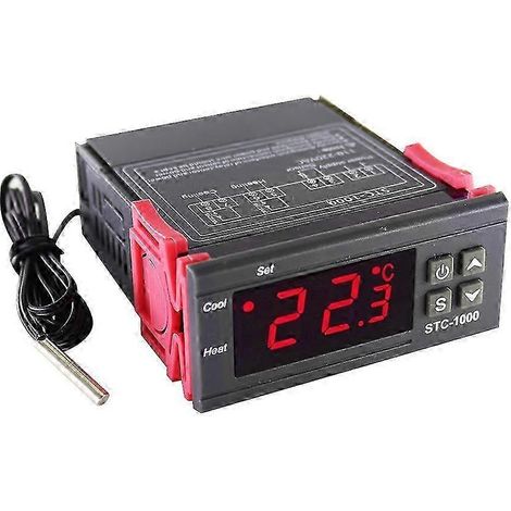 Thermostat numérique STC-1000 pour chauffage et refroidissement 12 V - 2 relais avec sonde NTC (1/5)
