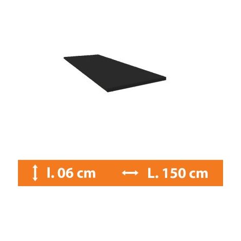Direct Fenêtres – Plat en PVC gris anthracite 150cm – Profilé à coller pour finition menuiserie – Épaisseur 2.5mm – Résistant aux UV