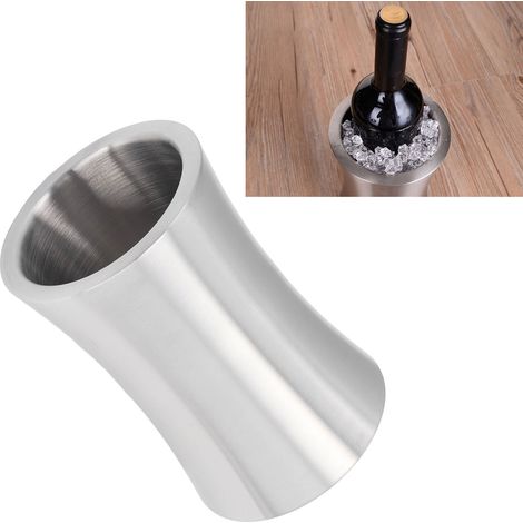 Seau à champagne premium 2L, seau à glace pour vin, seau à glace en acier inoxydable profilé, seau à glace pour karaoké, seau à glace fin (1/5)