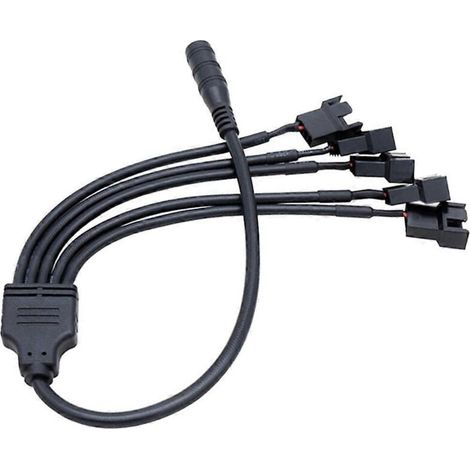 Câble adaptateur pour ventilateur d'ordinateur 5521 (1 entrée, 5 sorties, CC vers 4 broches) vers port de ventilateur de boîtier (1/5)