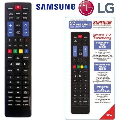TELECOMANDO UNIVERSALE SMART TV SAMSUNG & LG PRODOTTI DOPO L'ANNO 2000