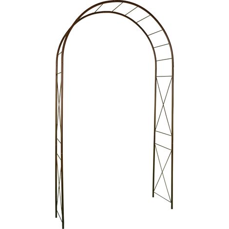 Louis Moulin 3186 Arca Giardino con decoro Rombo Metallo Ferro Vecchiato, 130 x 250 cm (1/4)