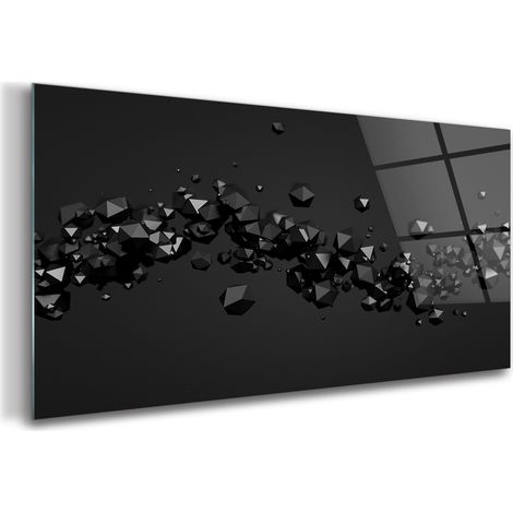 Tableau mural décoratif sur verre 100 x 50 cm – Verre de haute qualité – Impression numérique respectueuse de l'environnement – Art abstrait