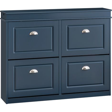 SoBuy Scarpiera salvaspazio Slim, portascarpe salvaspazio Regolabili blu L104P24A83 cm FSR79-B