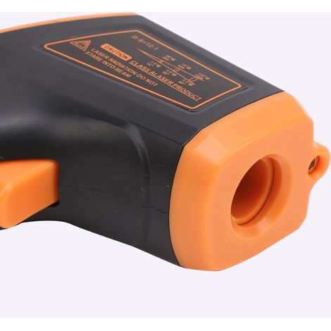 GM320S Infrarot-Thermometer mit LCD-Bildschirm, industrielle Hochtemperatur-Infrarot-Heißluftpistole (orange) (1/5)