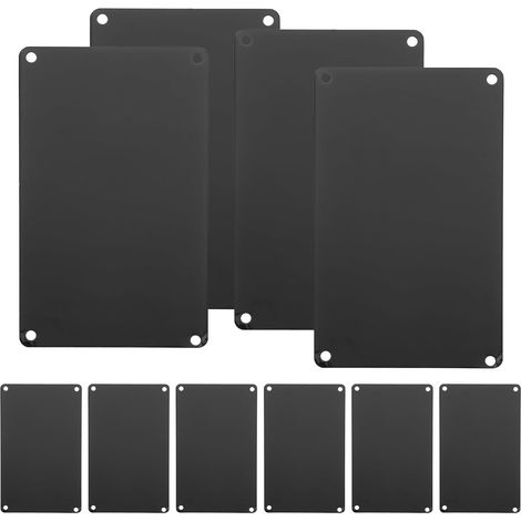 Plaque de Porte d'Impression en Aluminium Noir Lot de 10 Légères Anti-Corrosion pour Maison et Machines (1/5)